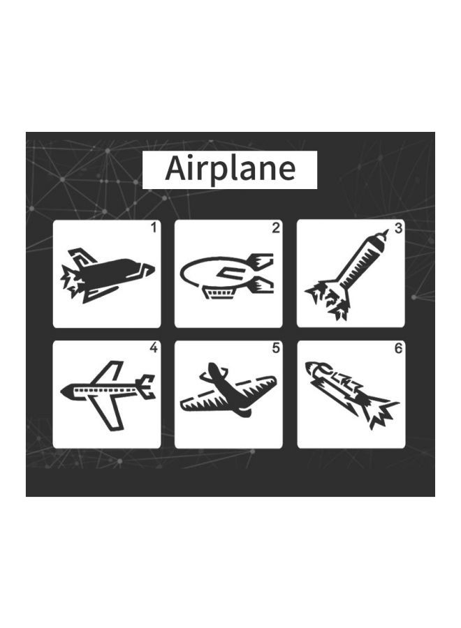 NIBEMINENT DIY Airplane Themed Stencils White/Black