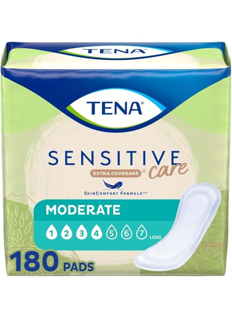 Tena TENA Sensitive Care Extra Coverage Moderate Absorbency Incontinence Bladder Control Pad, 180 count 