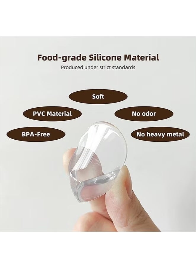 8 Pack Round Corner Guards, Baby Safety Corner Protectors with 3M Adhesive, 30×30×25mm Thickened Soft Silicone Edge Bumpers, Transparent Furniture Corner Covers for Baby Proofing - Image 3