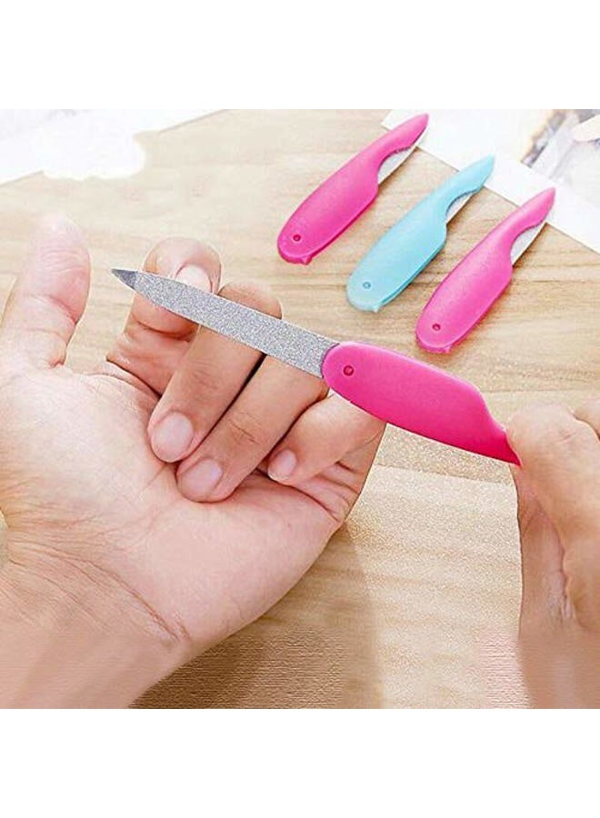 Sinen 3pcs Folding Nail File Metal Stainless Steel Fold Cuticle Professional Tool Set Double Sided and Files Nails Easily for Men and Woman - Image 5