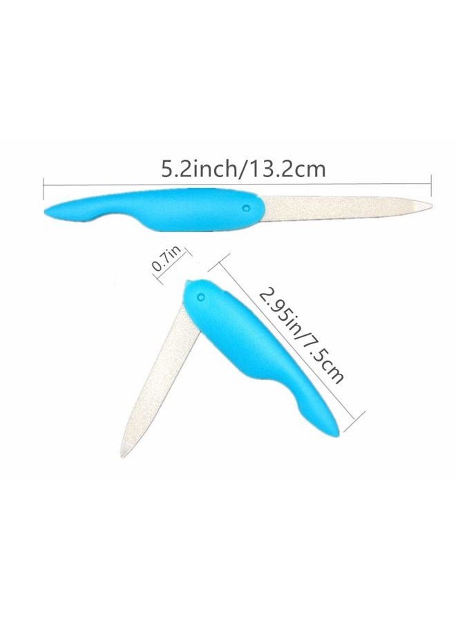 Sinen 3pcs Folding Nail File Metal Stainless Steel Fold Cuticle Professional Tool Set Double Sided and Files Nails Easily for Men and Woman - Image 4