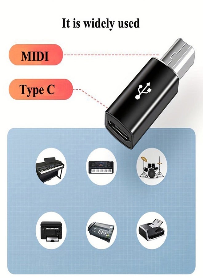 Generic - Unlock Your Creativity with a USB Type C Printer Adapter Midi Electric Piano Synth Driver Dock Fax Scanner - Image 1