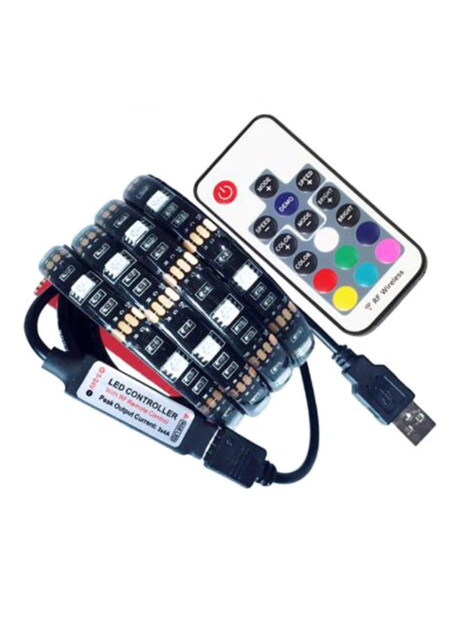 Loquat LED Strip Light With 4 Key Controller Multicolour 2meter - Image 1