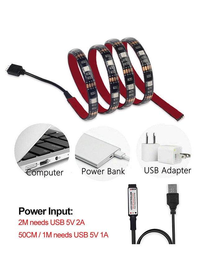 Loquat LED Strip Light With 4 Key Controller Multicolour 2meter - Image 2