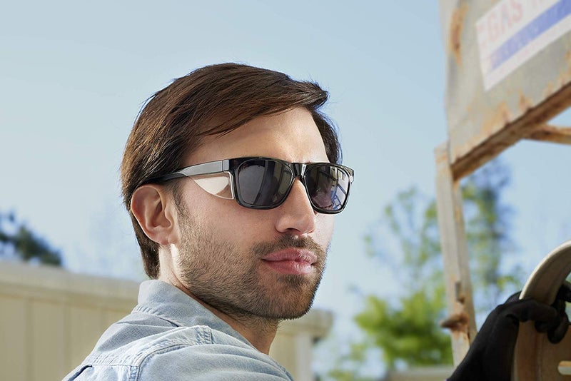 Kleenguard Maverick Safety Glasses with Intergrated Side Shields (3 Pair) (49311 Smoke Anti-Fog Lens with Black Frame) - Image 5