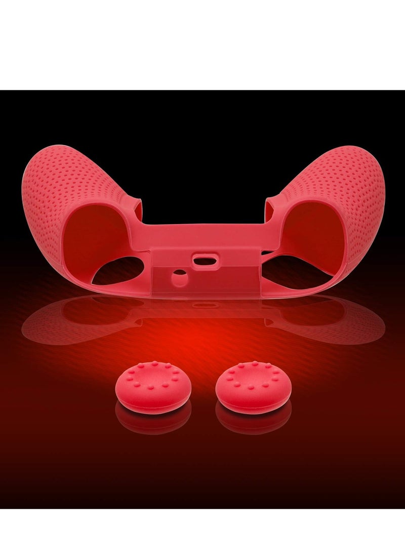 Premium Silicone Case for Xbox Series S/X - Protective Controller Shell with Comfortable Thumb Grips (Red) - Image 3