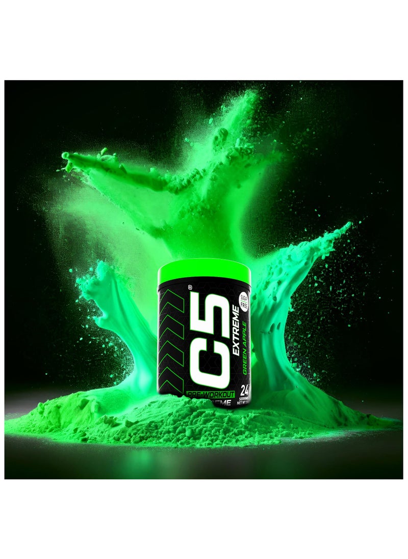 C5 C5 Extreme Pre Workout Powder Green Apple - 24 Servings, Sugar Free, Zero Calories, 200mg High Caffeine - Beta Alanine - Citrulline Malate, High-Performance Pre-Workout Booster Supplement  - Image 5