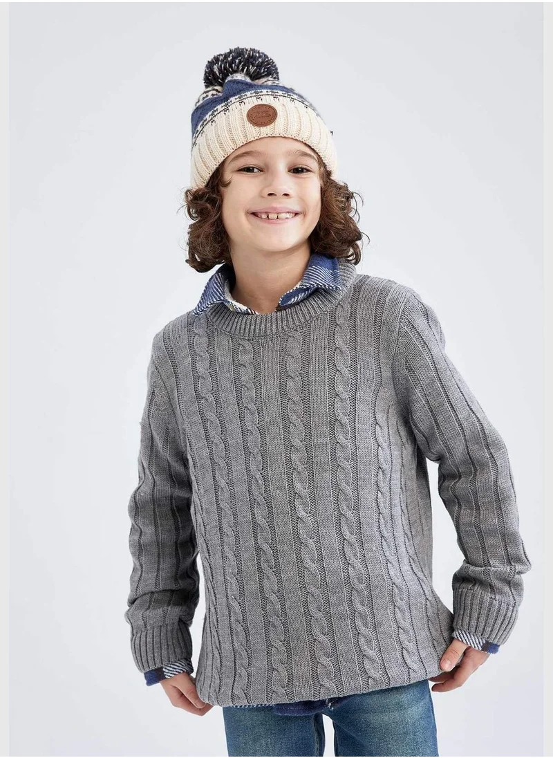 DeFacto Boy Crew Neck Tricot Pullover