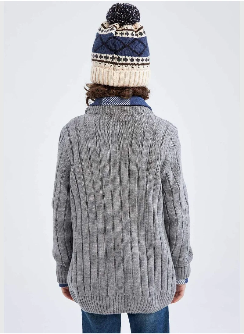 DeFacto Boy Crew Neck Tricot Pullover