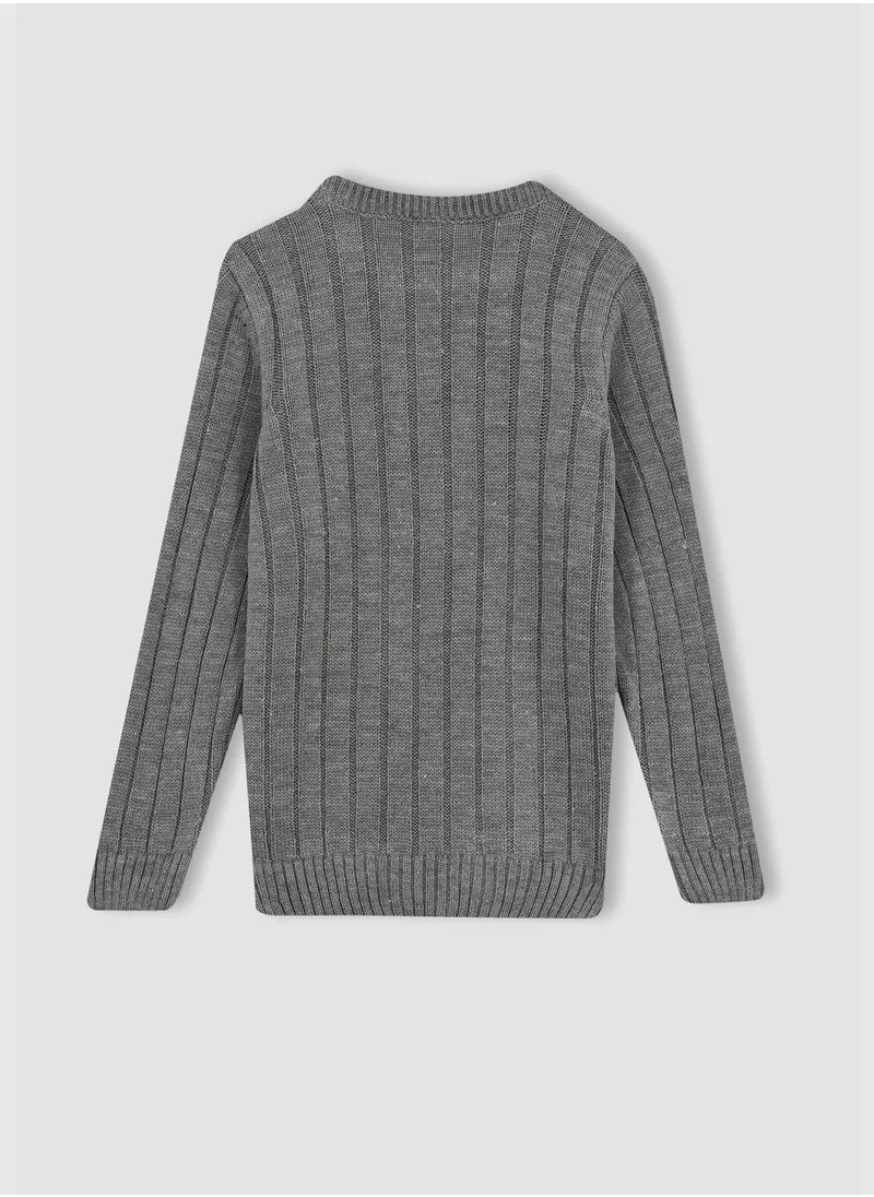 DeFacto Boy Crew Neck Tricot Pullover