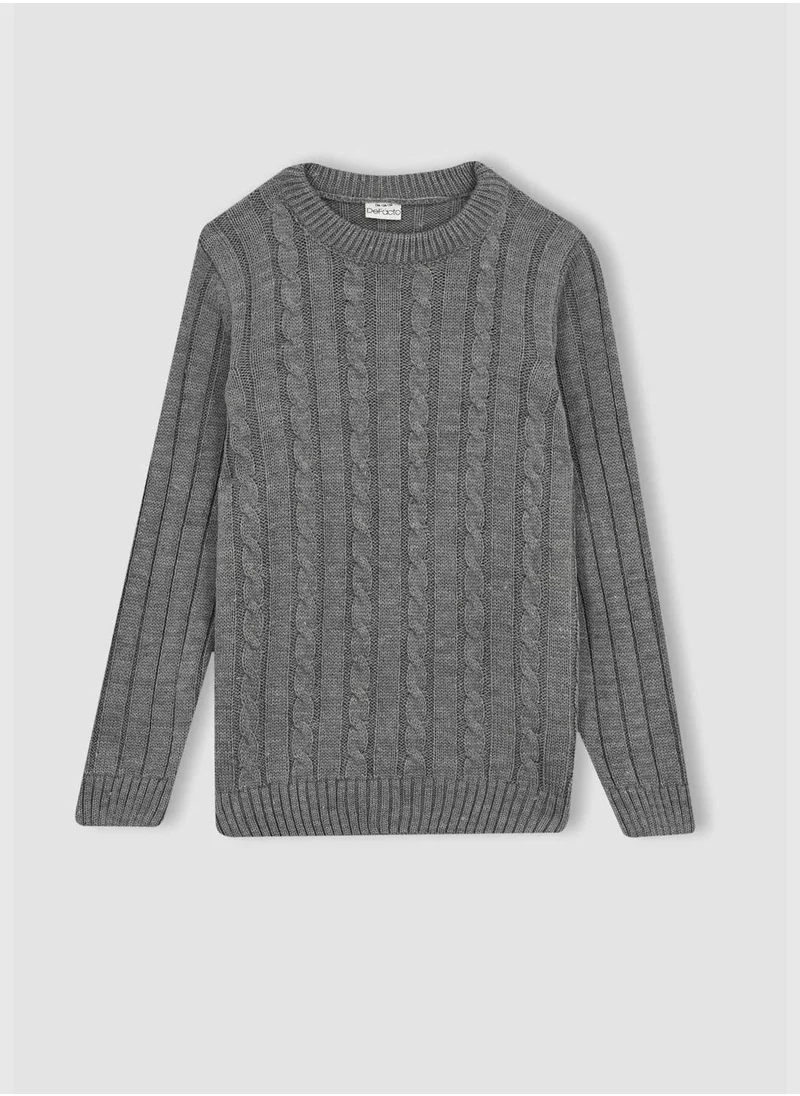 DeFacto Boy Crew Neck Tricot Pullover