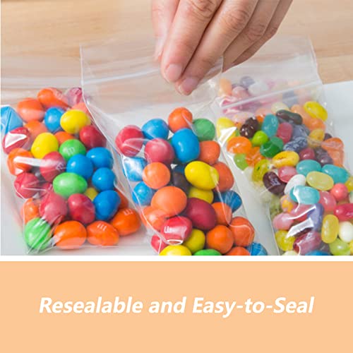 WEPOLY - 4" x 6"(100 Count) Small Zip Bags - 2 Mil Clear Plastic Reclosable Zipper Bags for Photo, Jewelry, Bakery, Treats, Party Favors - Image 5
