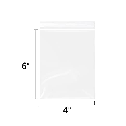 WEPOLY - 4" x 6"(100 Count) Small Zip Bags - 2 Mil Clear Plastic Reclosable Zipper Bags for Photo, Jewelry, Bakery, Treats, Party Favors - Image 2