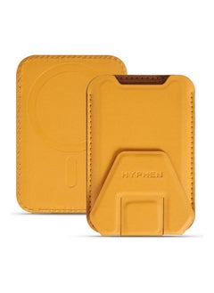 Generic MagSafe Wallet - Card Holder with Stand - Orange-PU premium leather,strong magnetic hold,storage for ID cards and slots available,Compatible with IPHONE with magsafe features. ORANGE  - Image 1