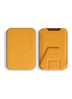 Generic MagSafe Wallet - Card Holder with Stand - Orange-PU premium leather,strong magnetic hold,storage for ID cards and slots available,Compatible with IPHONE with magsafe features. ORANGE  - Image 2