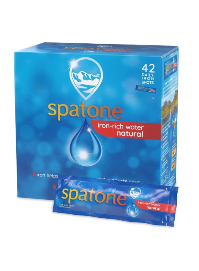 Spatone Original Iron Rich Water, Natural Iron Supplement Sachets, 42 Count - Image 1