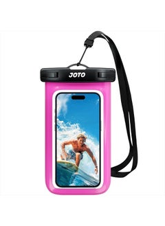 JOTO Universal Waterproof Phone Pouch Cellphone Dry Bag Case for iPhone 14 13 12 11 Pro Max Mini Xs XR X 8 7 6S Plus SE, Galaxy S21 S20 S10 Plus Note 10+ 9, Pixel 4 XL up to 7"-Pink  - Image 1