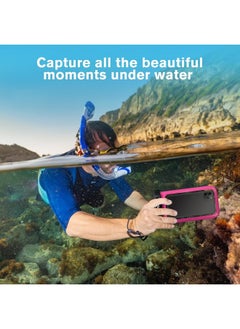 JOTO Universal Waterproof Phone Pouch Cellphone Dry Bag Case for iPhone 14 13 12 11 Pro Max Mini Xs XR X 8 7 6S Plus SE, Galaxy S21 S20 S10 Plus Note 10+ 9, Pixel 4 XL up to 7"-Pink  - Image 5
