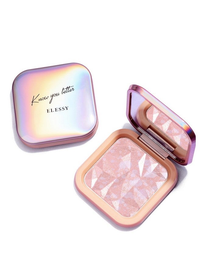 ELLESY Elessy Highlighter Makeup Palette Long Lasting Face Highlighter Powder Shimmer Highlight Palette Suit All Skin Tonesrainbow Glow - Image 1