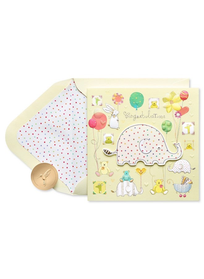 Papyrus New Baby Card Designed By House Of Turnowsky (Warm And Happy Wishes) - Image 1