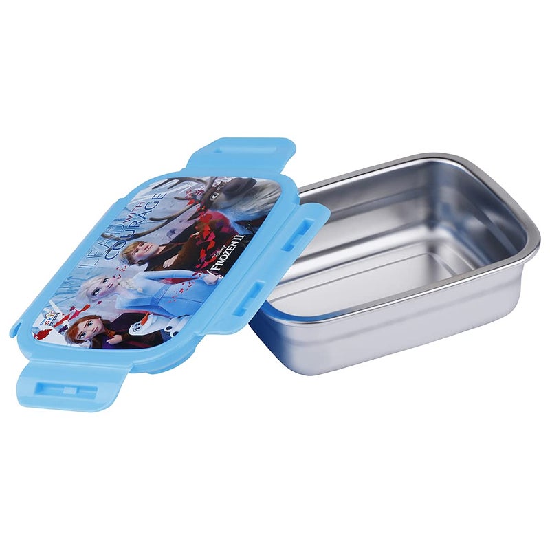 SKi Homeware Steel Lunch Box 600 ML Steel Slim Bottle 400 ML ComboGift Set Frozen - Image 4