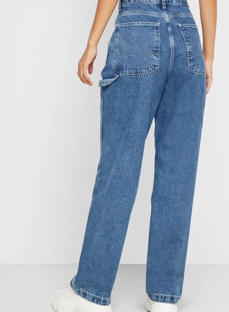 TOPSHOP High Waist Straight Jeans