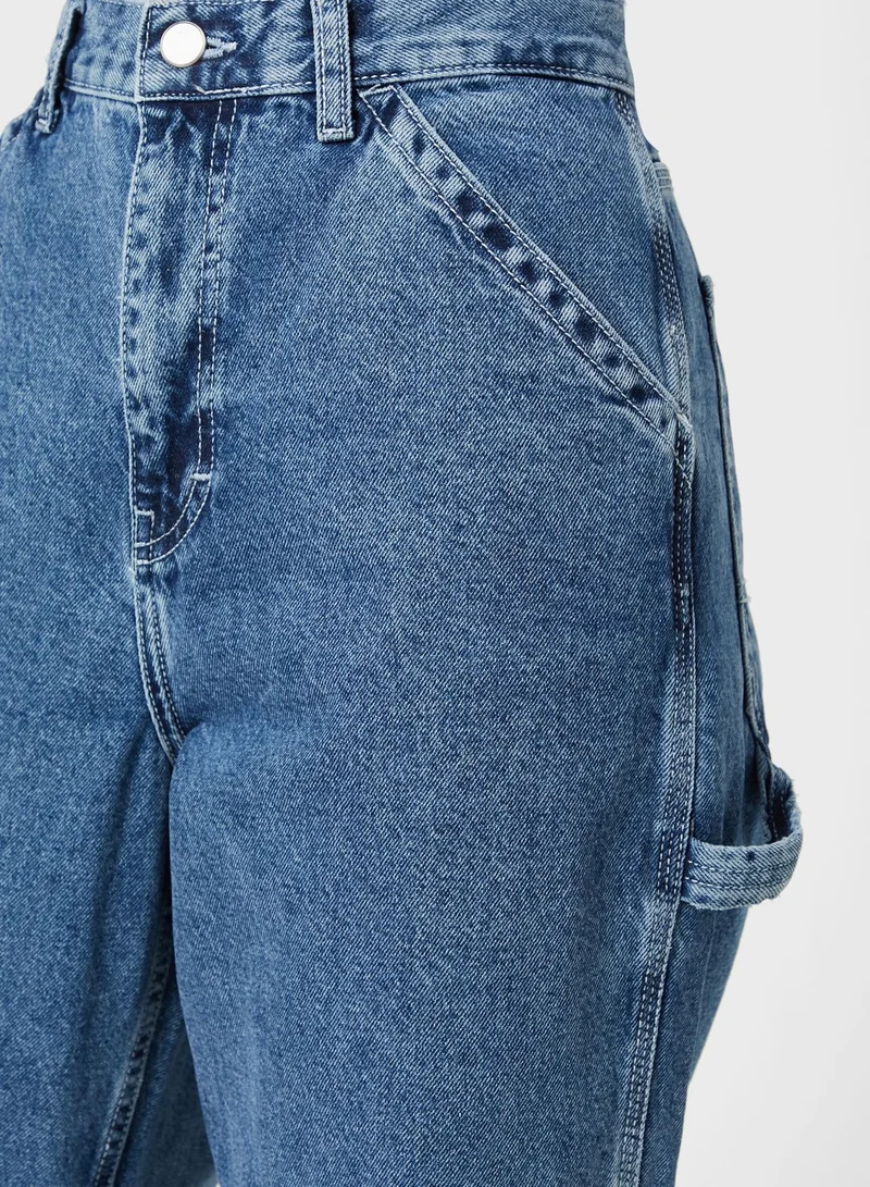 TOPSHOP High Waist Straight Jeans