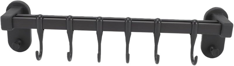 GLOGLOW Kitchen Utensil Hanger, Utensil Hooks Mounted Rack for Pot Lids and Spatula Storage for Kitchen Organization Hanger, Carbon Steel Wall Nan (Silver Black 40cm / 15.7in) - Image 5