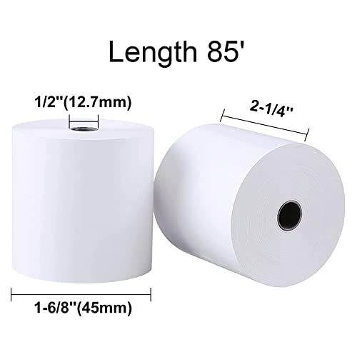 LabelMore 2-1/4" X 85' Thermal Receipt Paper, Credit Card Paper Rolls Thermal, Cash Register Roll, Premium Pos Printer Paper (50 Rolls) - Image 2