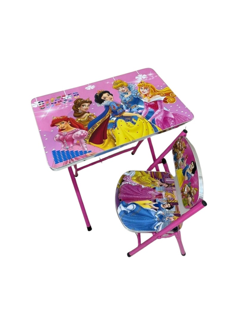 Children Study Table Desk Bench And Chair