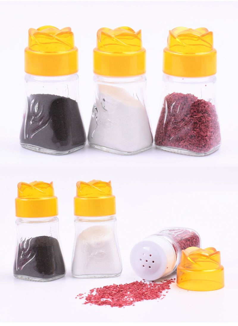 Sarina 6-Piece Salt And Pepper Shakers Set Clear/Yellow 6 x 100ml  - Image 1