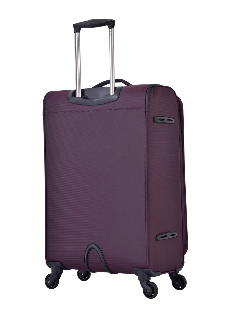 إيمينينت Soft Case Travel Bag Luggage Trolley for Unisex Polyester Lightweight Expandable Wheeled Suitcase with TSA lock V6101 Purple