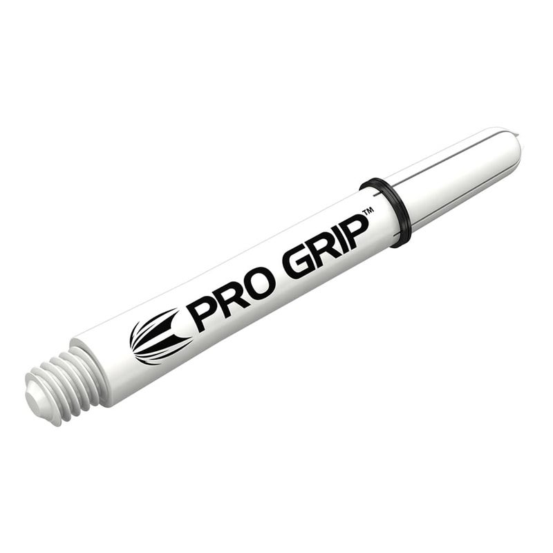 TARGET Darts Pro Grip Shafts – Set of 9 | White, Short (34mm) | Dart Stems, Professional Darts Accessories, 2BA Shaft Multipack with Rings - Image 2
