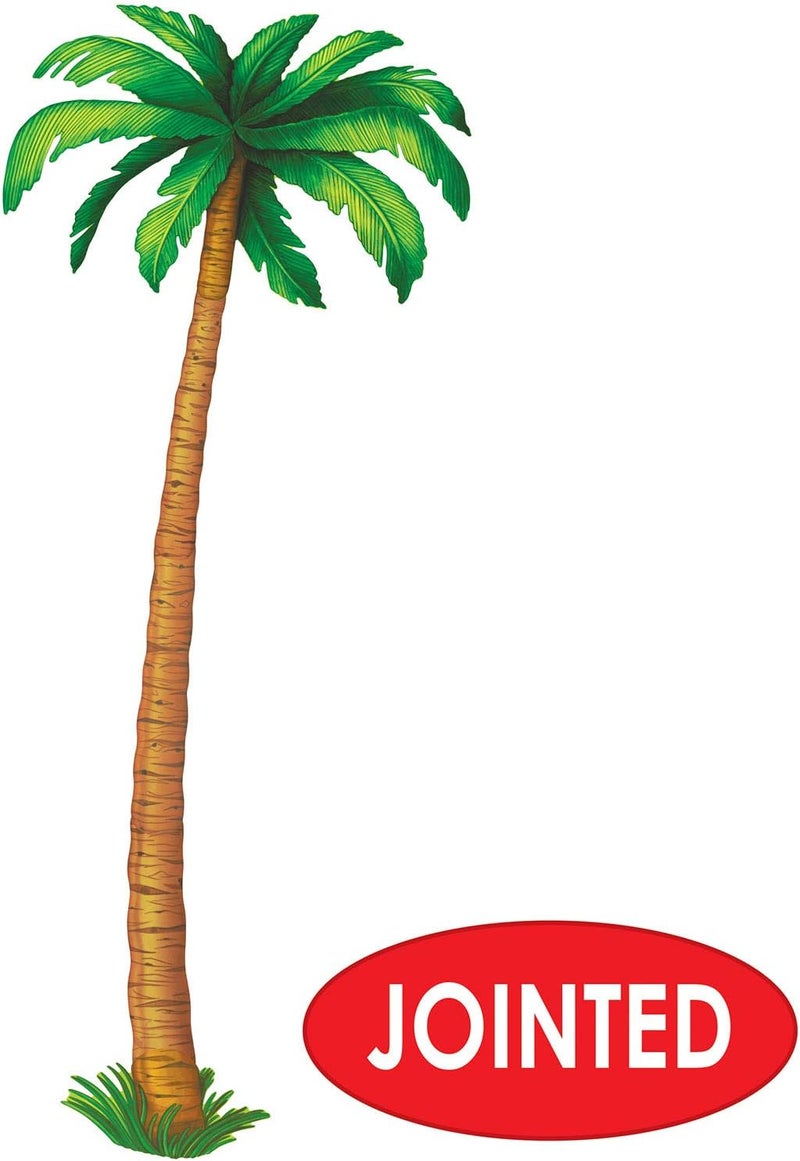 Beistle 6' Jointed Palm Tree Cut Out for Luau Party Decoration, Brown/Green - Image 4
