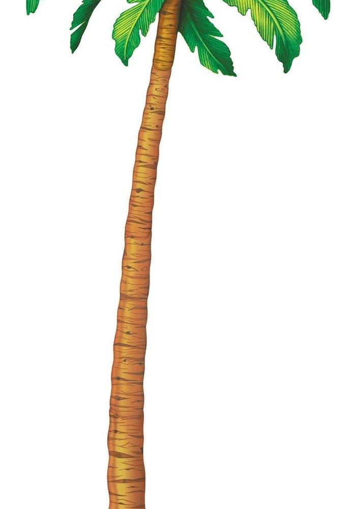 Beistle 6' Jointed Palm Tree Cut Out for Luau Party Decoration, Brown/Green - Image 1