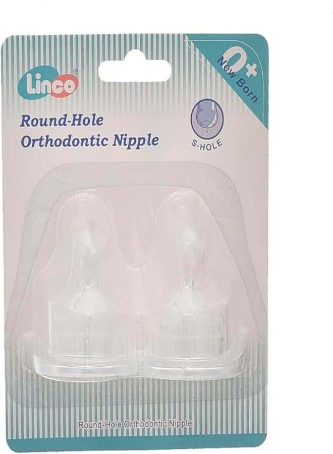 Linco 222210 Set Of 2 Pieces Of Silicone Scraped Nipples (+0) Advanced Anti-Colic System