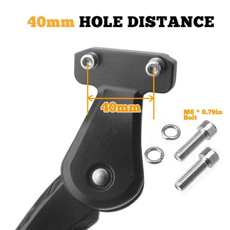 Sataway Bike Kickstand - Adjustable, Aluminum Alloy Strong Rear Mount Bicycle Kick Stand for 24-29 inch Electric & Mountain Adult Bike(40mm) - Image 3