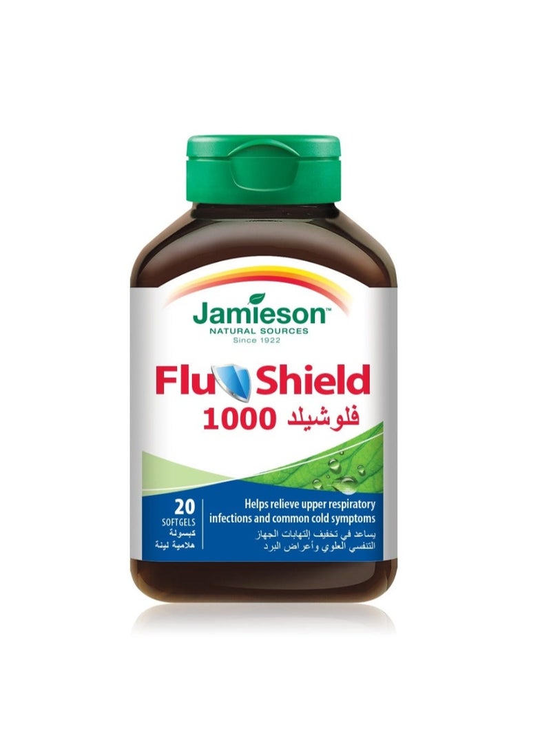 Jamieson Flu Shield Echinacea 1000 mg 20 Softgels - Image 1