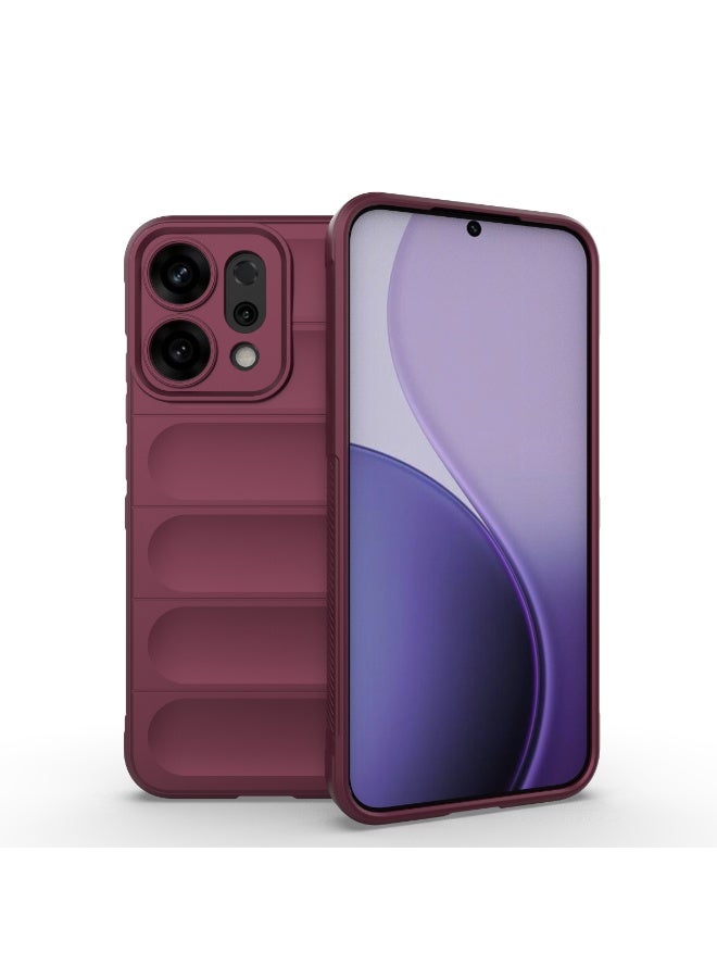 Phone case cover Magic Shield TPU + Silicone Shockproof Phone Case For  Oppo Reno 14 (Wind Red) - Image 1