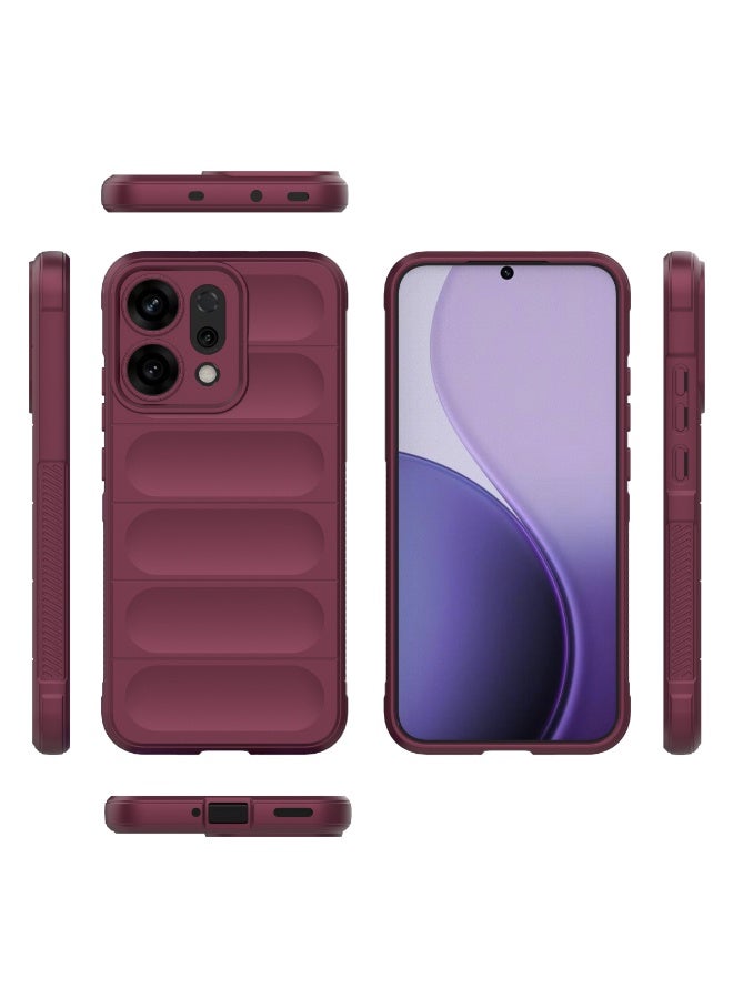 Phone case cover Magic Shield TPU + Silicone Shockproof Phone Case For  Oppo Reno 14 (Wind Red) - Image 3