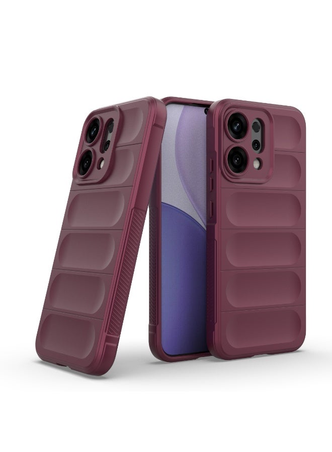 Phone case cover Magic Shield TPU + Silicone Shockproof Phone Case For  Oppo Reno 14 (Wind Red) - Image 2