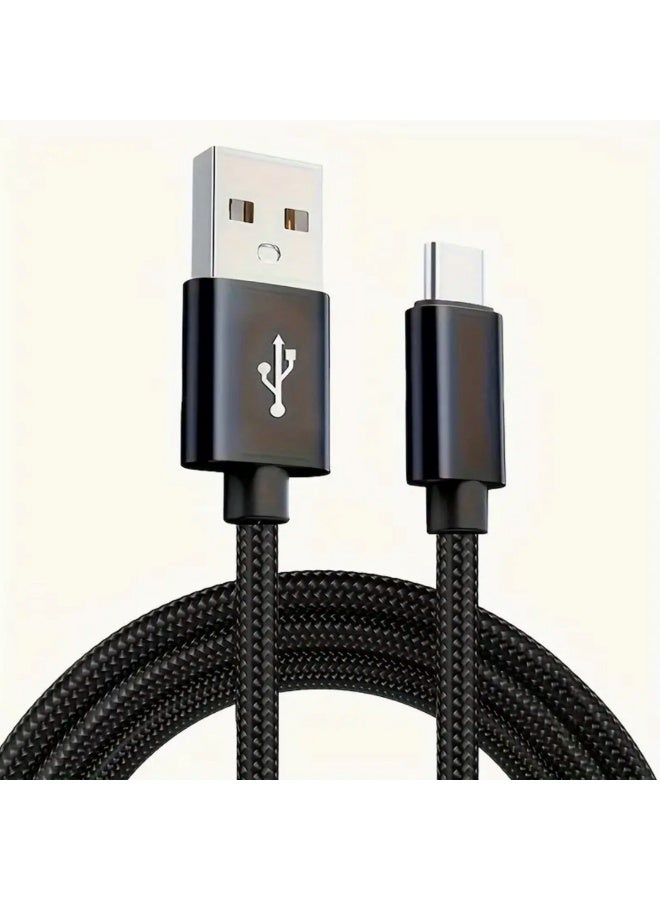 كابل USB الى نوع سي بطول 1 متر، كيبل مضفر للشحن السريع ونقل البيانات، متوافق مع ايفون 16 برو/16 برو ماكس/16 بلس، ايباد ميني 6، ماك بوك برو/اير، سامسونج جالاكسي S24/S24 الترا، هواوي P60، والمزيد - Image 1