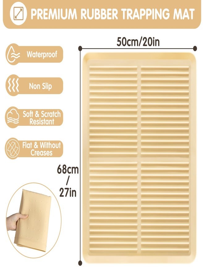 Ycozy Cat Litter Mat Large Pallet - 27'' x 20" Silicone Litter Box Mat Heightened Edge, Cat Litter Trapping Mat Food-graded Silicone Waterproof Easy to Wash, Anti-slip Backing Rubber Litter Catcher Mat - Image 3