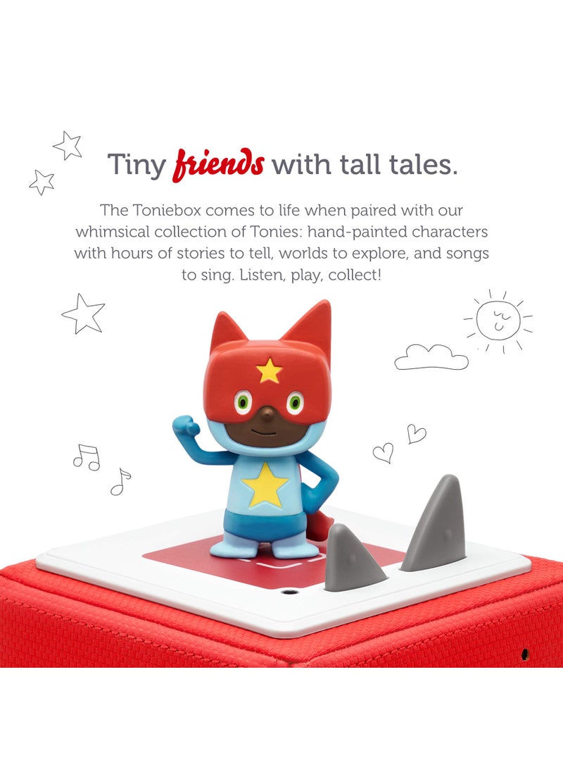 Tonies Tonies Superhero Creative Audio Character - Record and Upload up to 90 Minutes of Your Own Stories and Songs - Blue/Red  - Image 2