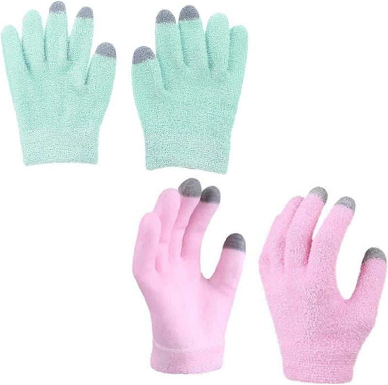 Healeved Cotton Touch Screen Gloves Moisturizing for Dry Hands 2 Pack Overnight Spa Gloves - Image 1