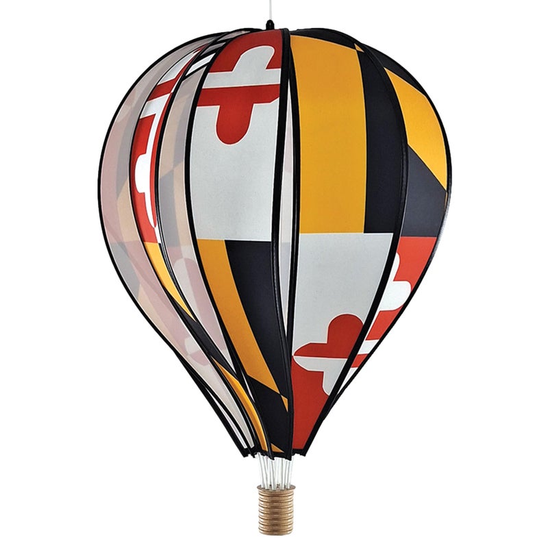 Premier Kites Hot Air Balloon Hanging Garden Spinner 22 Vibrant Maryland Design WeatherResistant Outdoor Decor Durable Lightweight for Patios Yards and Gardens EyeCatching Wind Spinner - Image 3