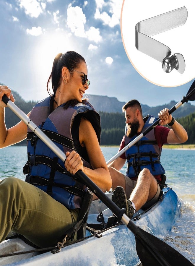 M METERXITY 6-Pack Kayak Paddle Snap 7mmx36mm Single Pin V Shaped Spring Steel Tent Pole Clips Locking Clips for Camping/Kayak Paddle/Tent Pole Push Button Spring Snap Clips - Image 5