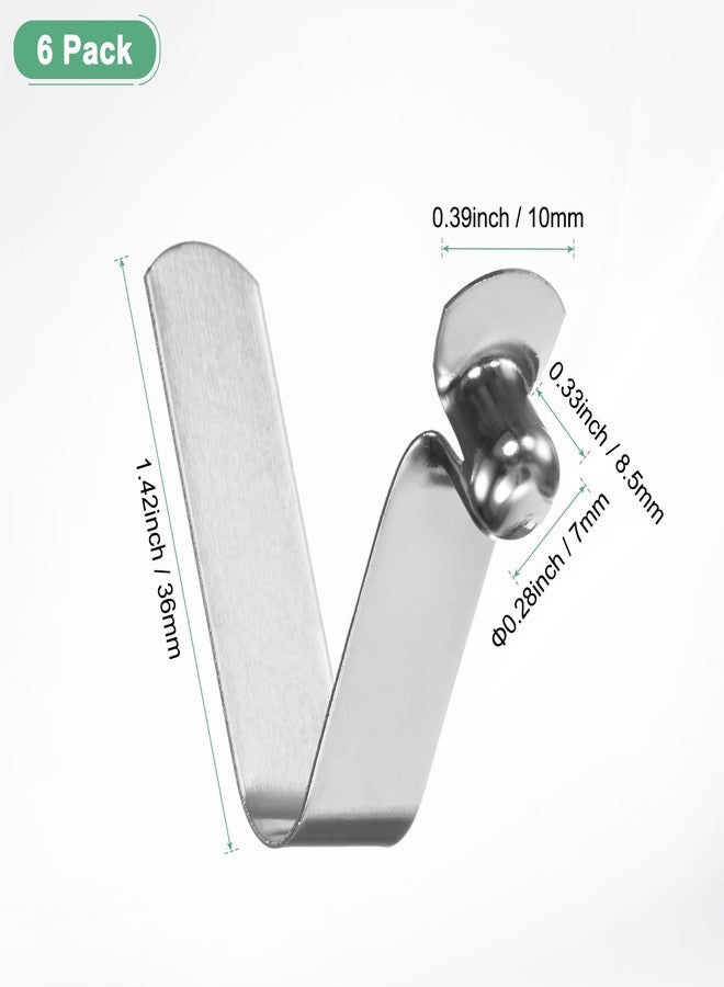 M METERXITY 6-Pack Kayak Paddle Snap 7mmx36mm Single Pin V Shaped Spring Steel Tent Pole Clips Locking Clips for Camping/Kayak Paddle/Tent Pole Push Button Spring Snap Clips - Image 3