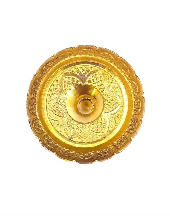 Awadh 25 Inch Brass Light Weight Holder Dhoop Batti Medium Size for Pooja Ardas Pray Standard Cone Holder Burn Safety Ash Catcher Worship Divine - Image 2