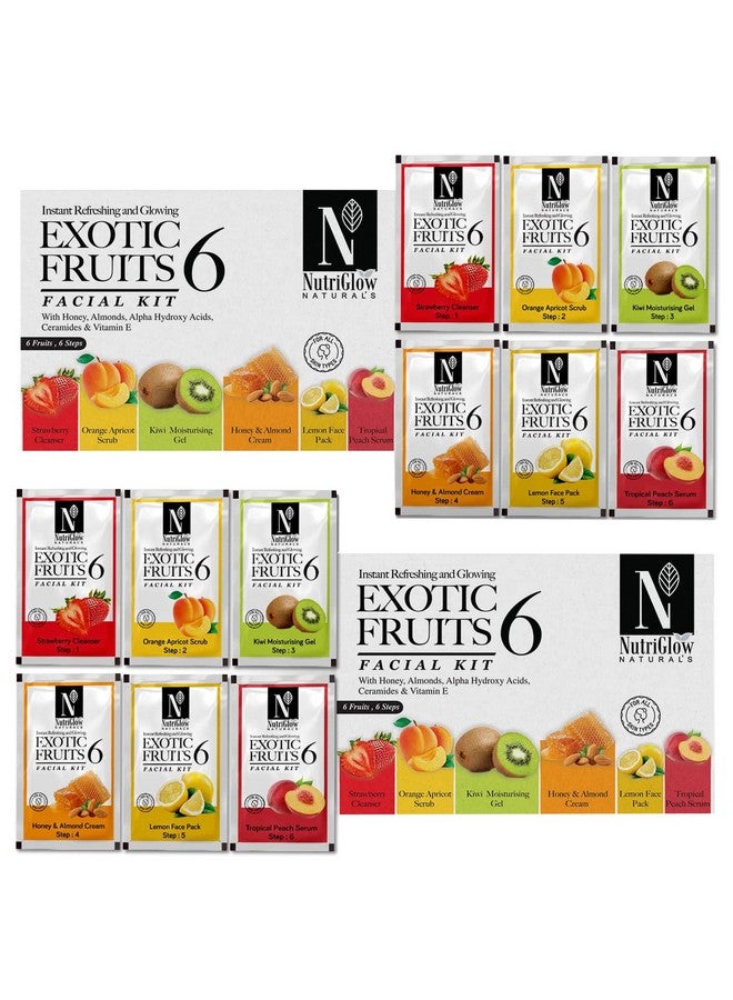 NutriGlow Natural_x0019_s Exotic Fruit Facial Kit with Honey, Vitamin E for Radiant Glow,Pack of 2 (60 Gm Each) - Image 1